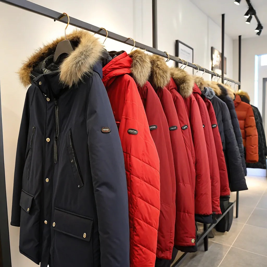 Winter jackets display